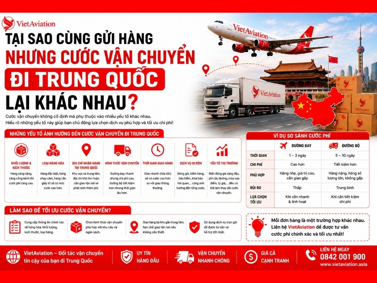 Tại Sao Cùng Gửi Hàng Nhưng Cước Vận Chuyển Đi Trung Quốc Lại Khác Nhau?