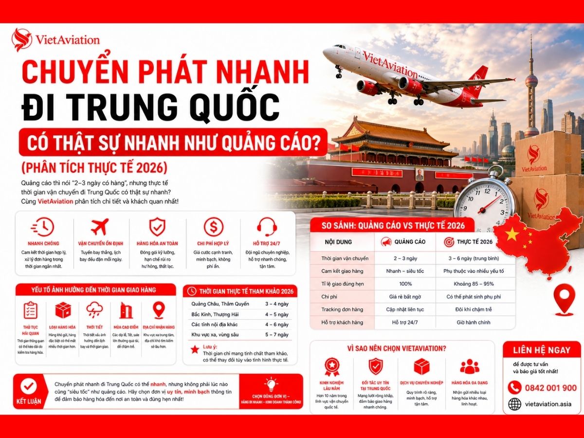 Chuyển Phát Nhanh Đi Trung Quốc Có Thật Sự Nhanh Như Quảng Cáo? (Phân Tích Thực Tế 2026)