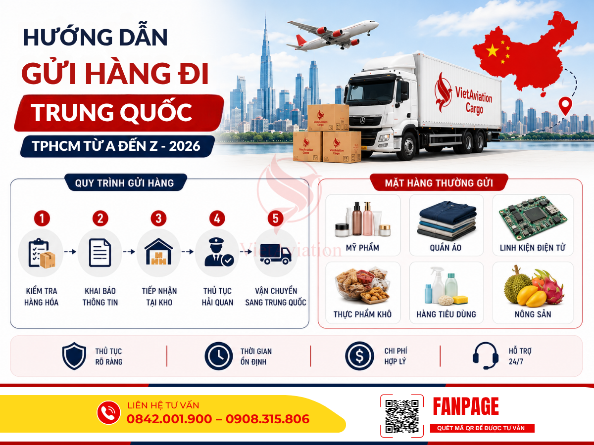 Hướng dẫn gửi hàng đi Trung Quốc từ TP.HCM dành cho người mới bắt đầu với quy trình đơn giản, hỗ trợ lấy hàng tận nơi và tư vấn chi tiết từng bước.