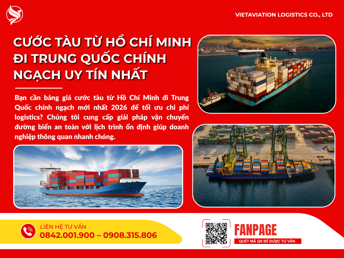 Cước tàu từ Hồ Chí Minh đi Trung Quốc chính ngạch uy tín nhất