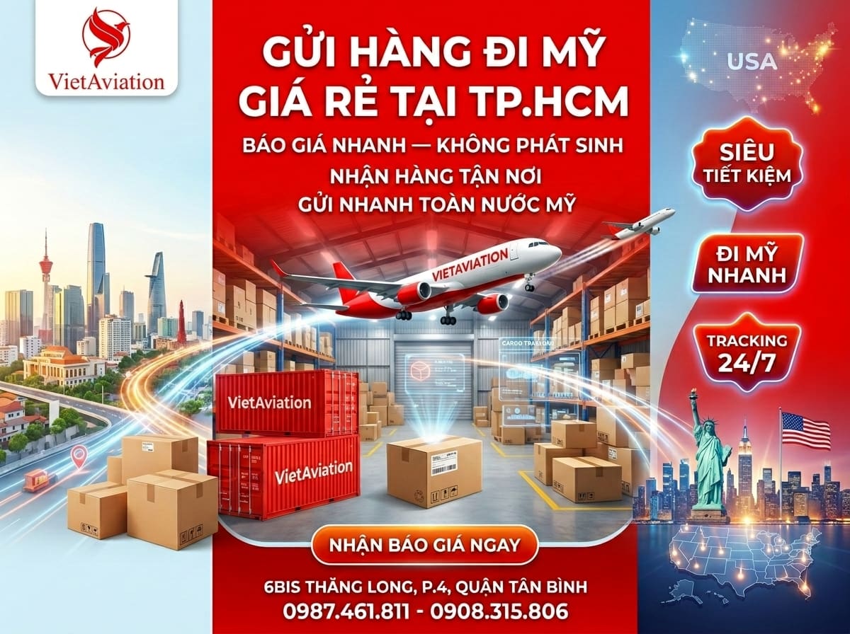 Gửi hàng Đi Mỹ Giá Rẻ Tại TP HCM| 3-7 Ngày 2026