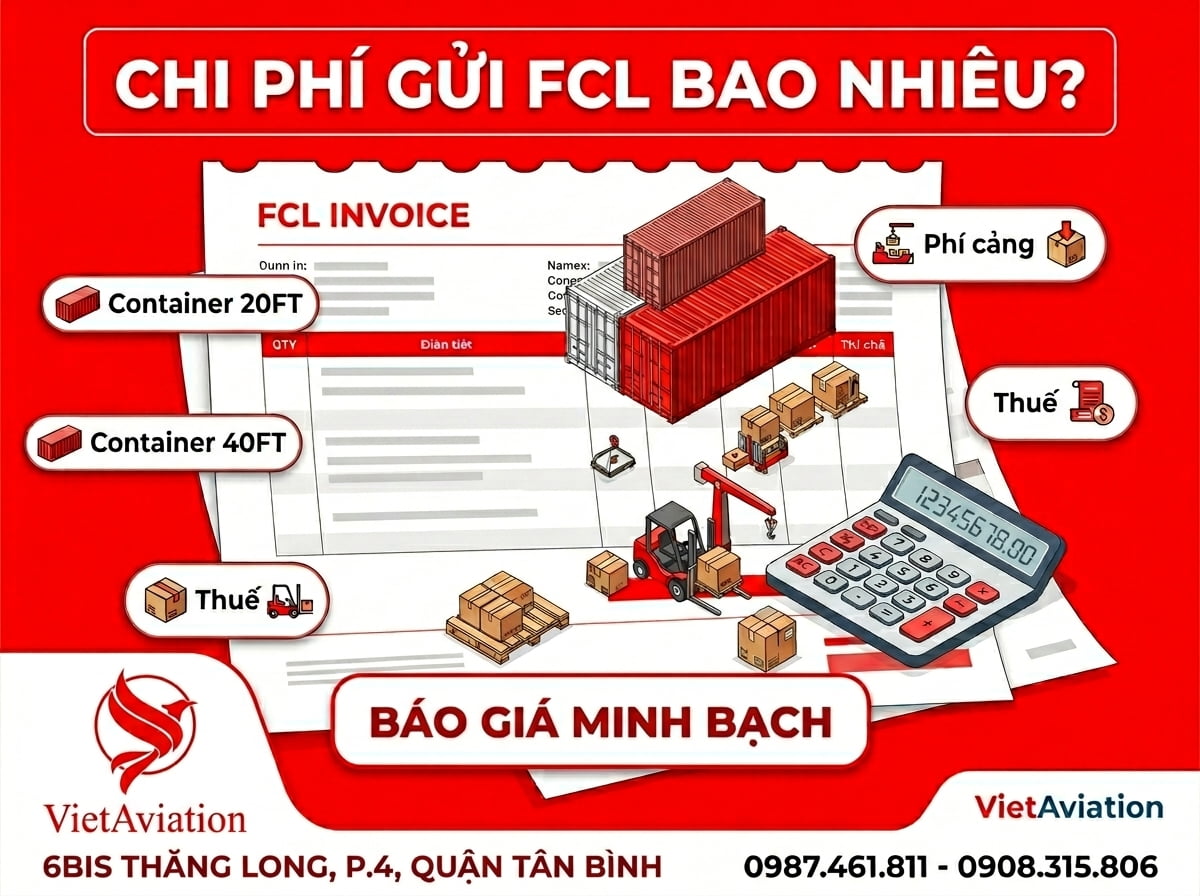 Chi phí gửi hàng FCL