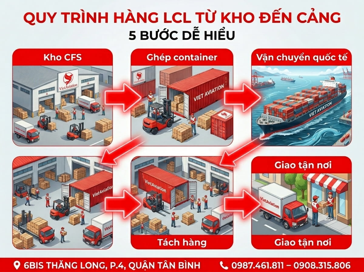 Quy trình giao nhận hàng lcl mới nhất 2026