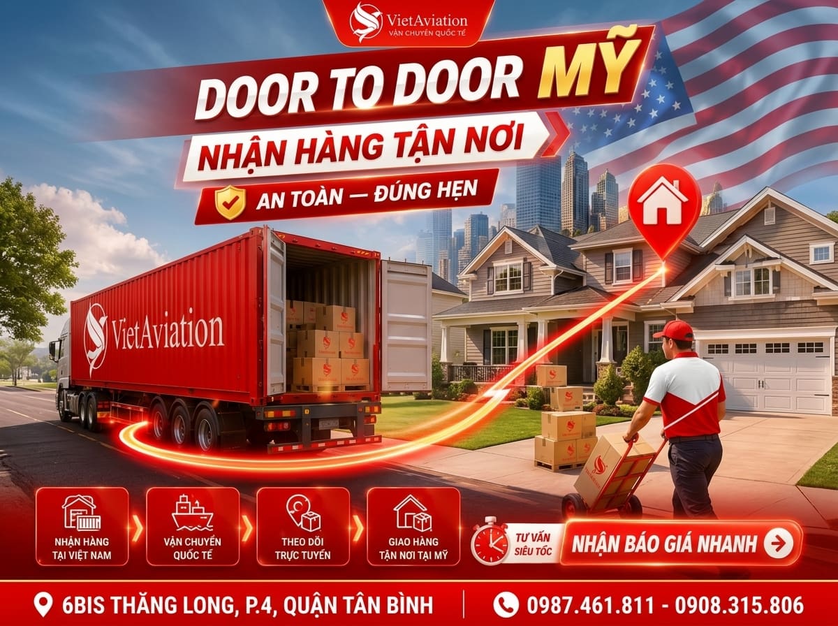 Gửi hàng đi Mỹ đường biển qua container cùng VIETAviation