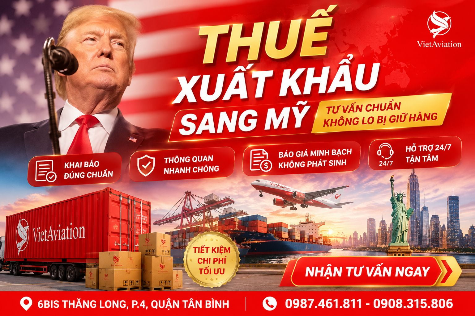 Thuế Xuất Khẩu Sang Mỹ: Cách Tính Nhanh Chuẩn 2026