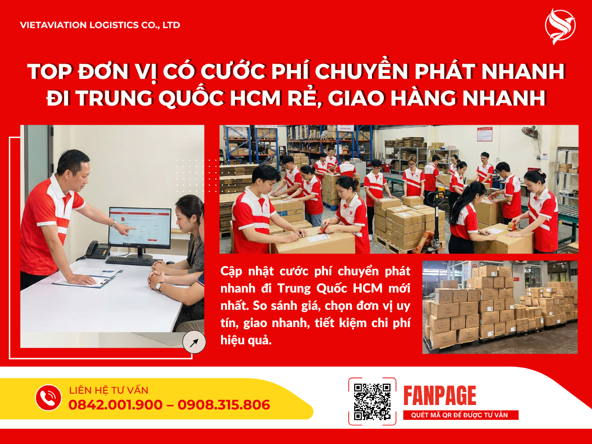 Top đơn vị có cước phí chuyển phát nhanh đi Trung Quốc HCM rẻ, giao hàng nhanh
