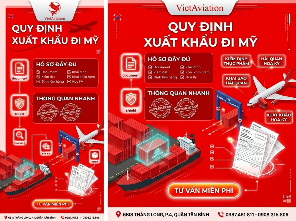 Quy trình vận chuyển hàng hóa đi Mỹ 2026