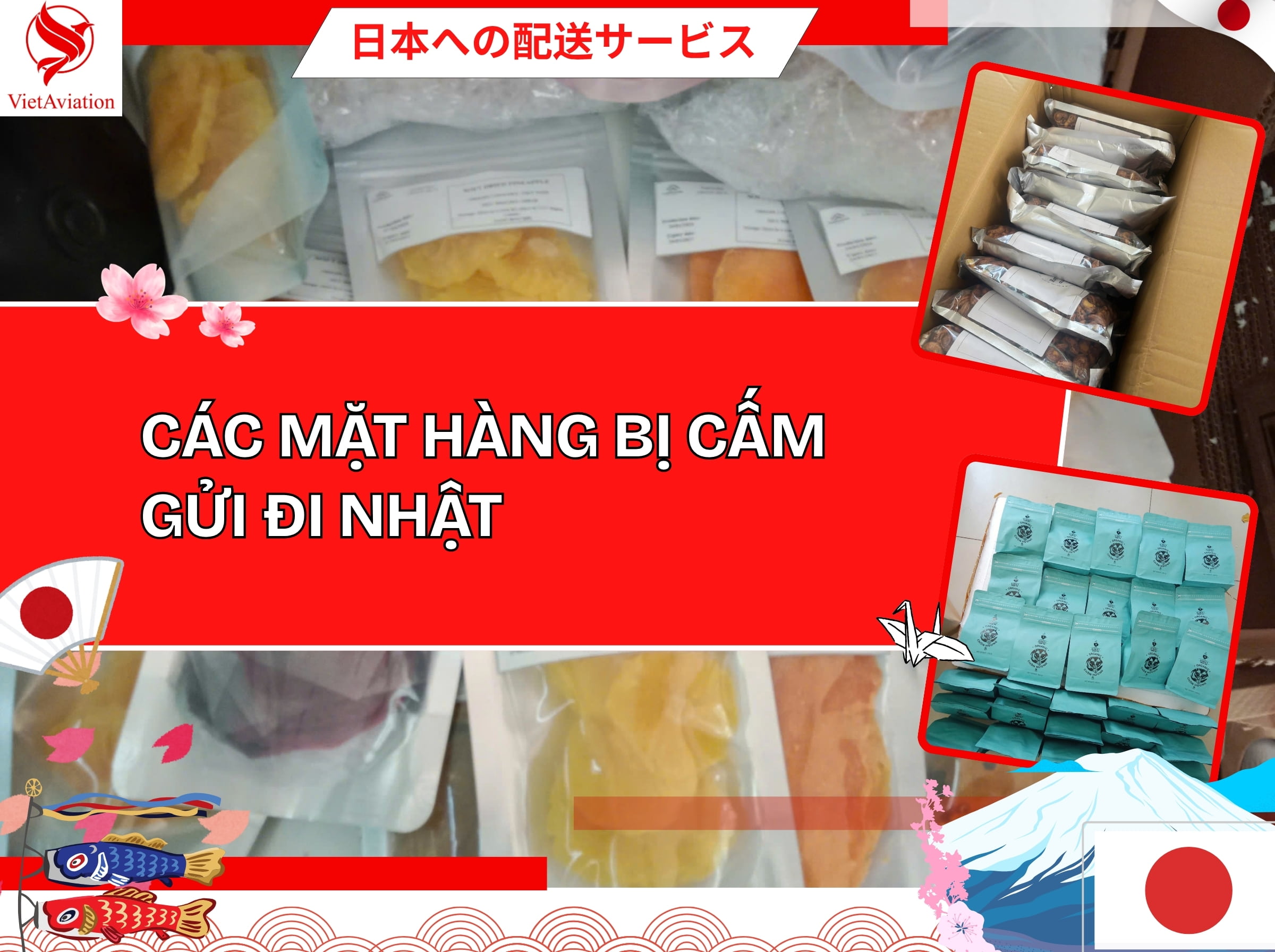 Các loại hàng cấm hoặc hạn chết gửi đi Nhật