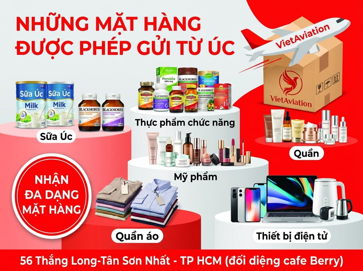 Các mặt hàng được phép nhập khẩu từ Úc