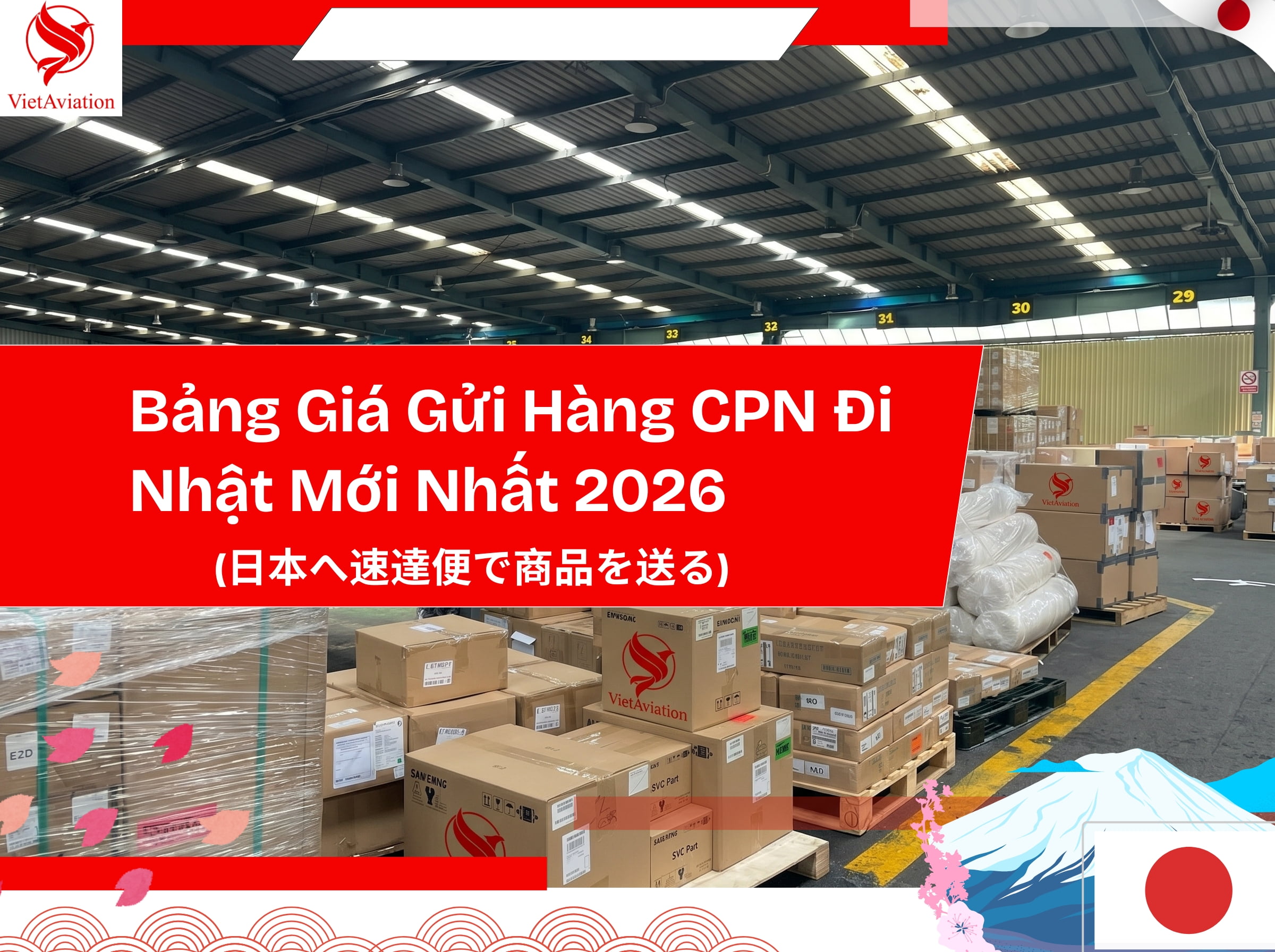 Bảng giá gửi hàng cpn đi Nhật