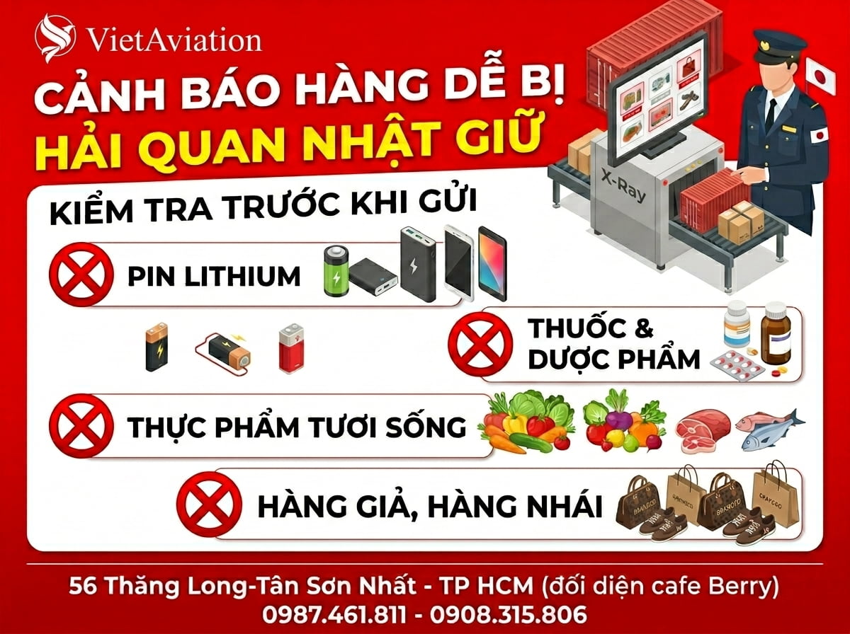 Những loại hàng bị cấm khi gửi hàng đi Nhật bằng đường biển