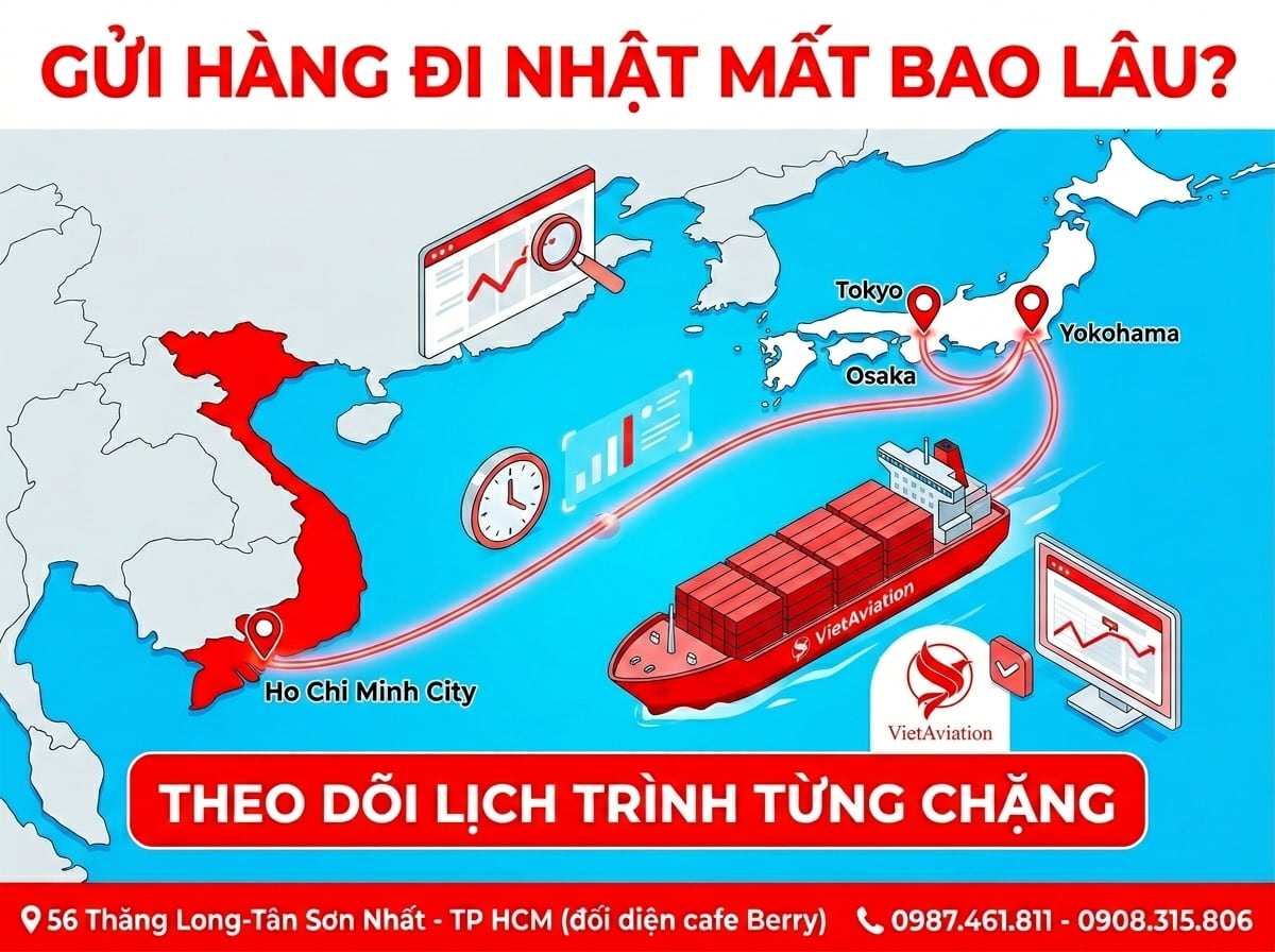 Thời gian gửi hàng sang Nhật bằng đường biển hiện nay
