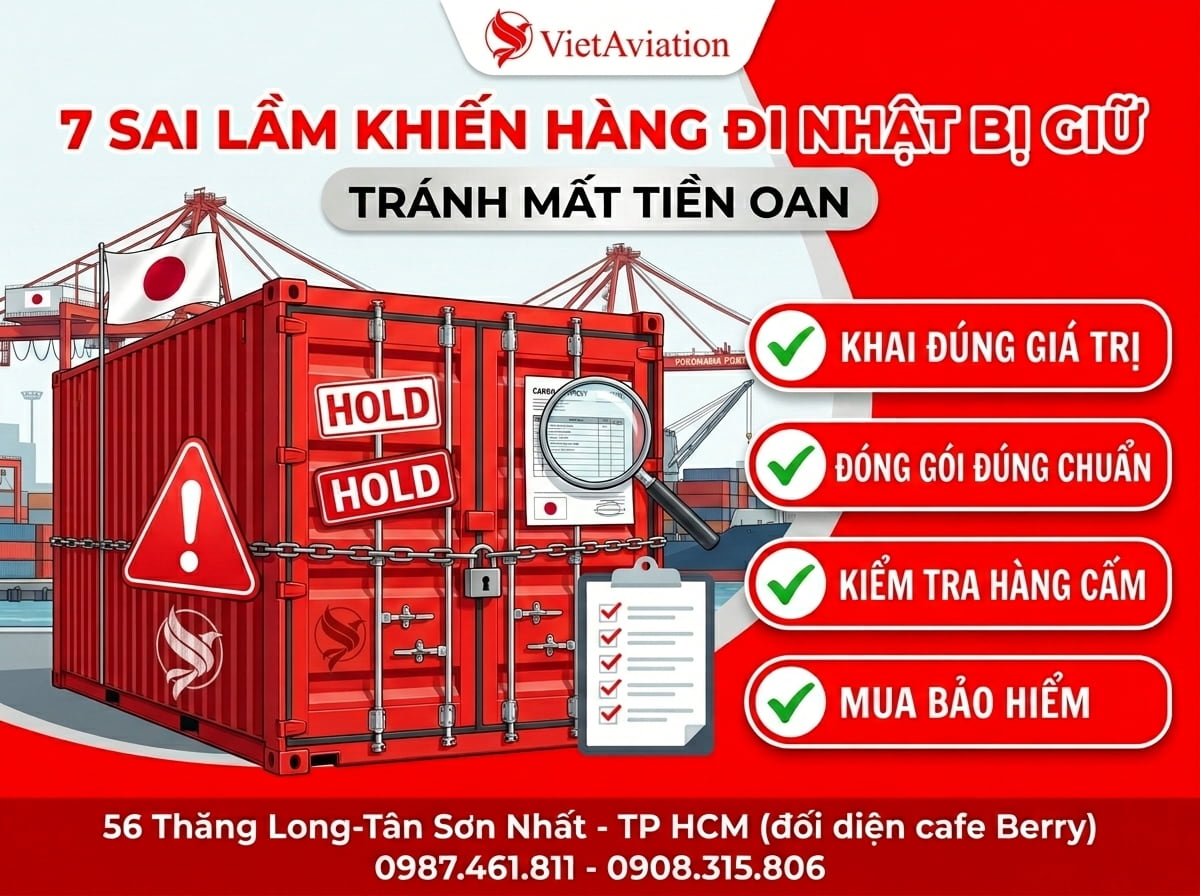 Sai lầm khi gửi hàng sang Nhật bằng đường biển 