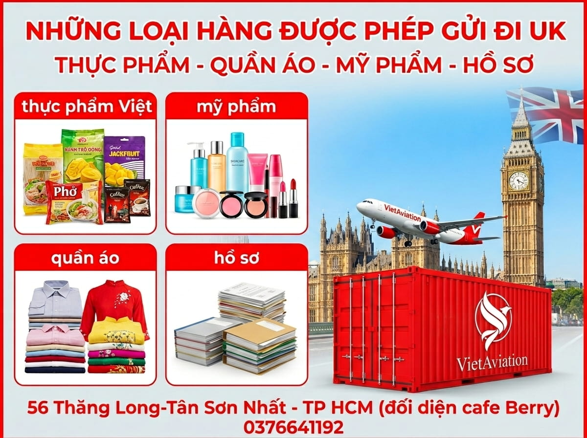 Gửi hàng đi Anh được gửi những loại nào?