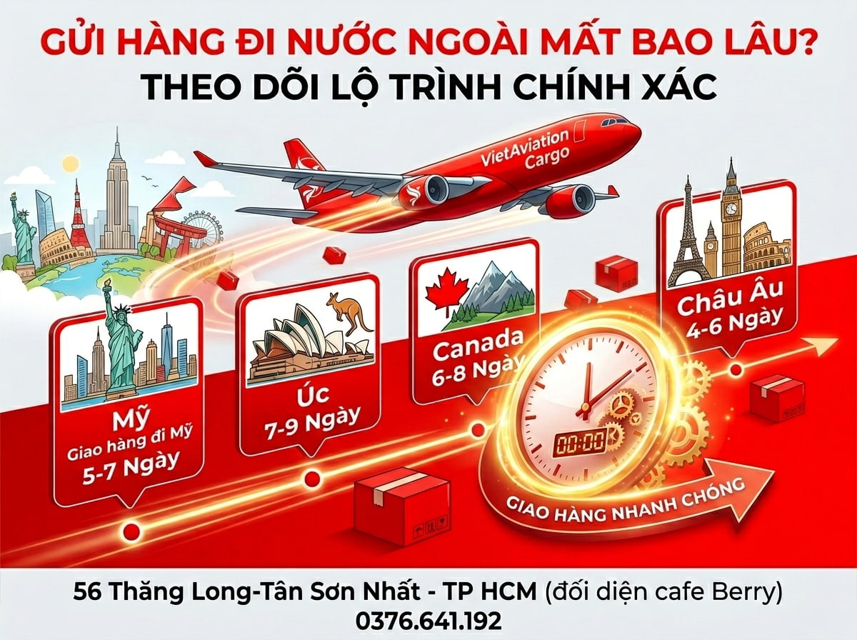 Thời gian gửi hàng đi nước ngoài tại Đà Nẵng 2026