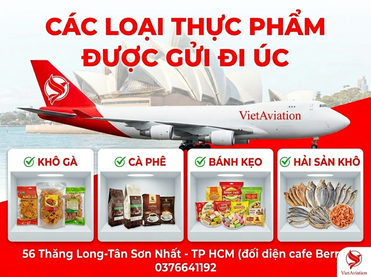 Các loại thực phẩm được phép gửi đi Úc