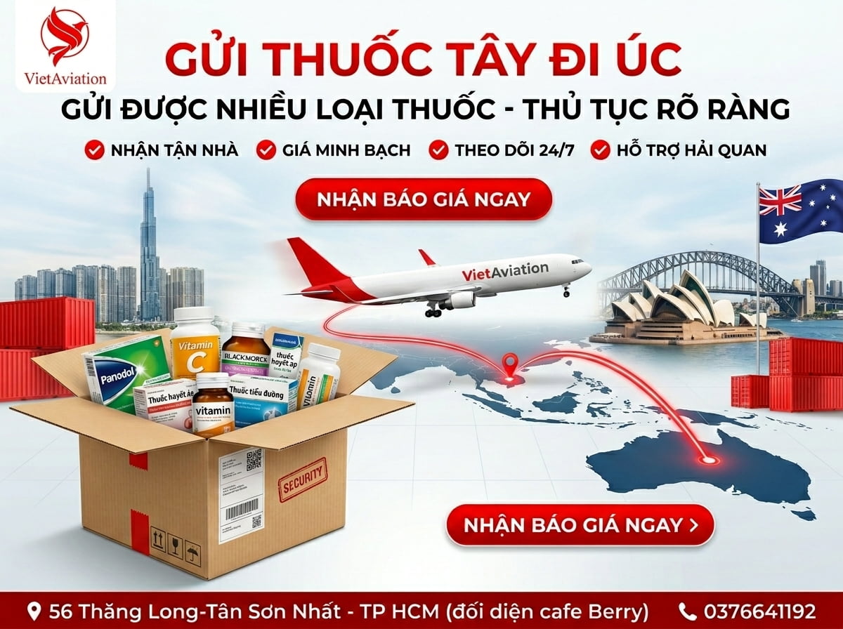 Dịch vụ gửi thuốc Tây đi Úc 2026
