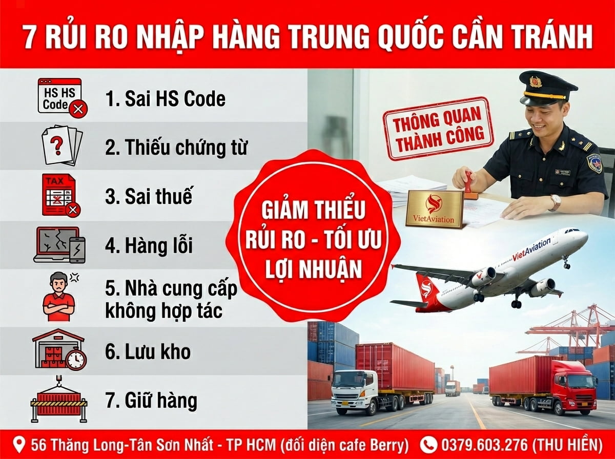 Các rủi ro khi nhập hàng hóa từ Trung Quốc phổ biến 2026