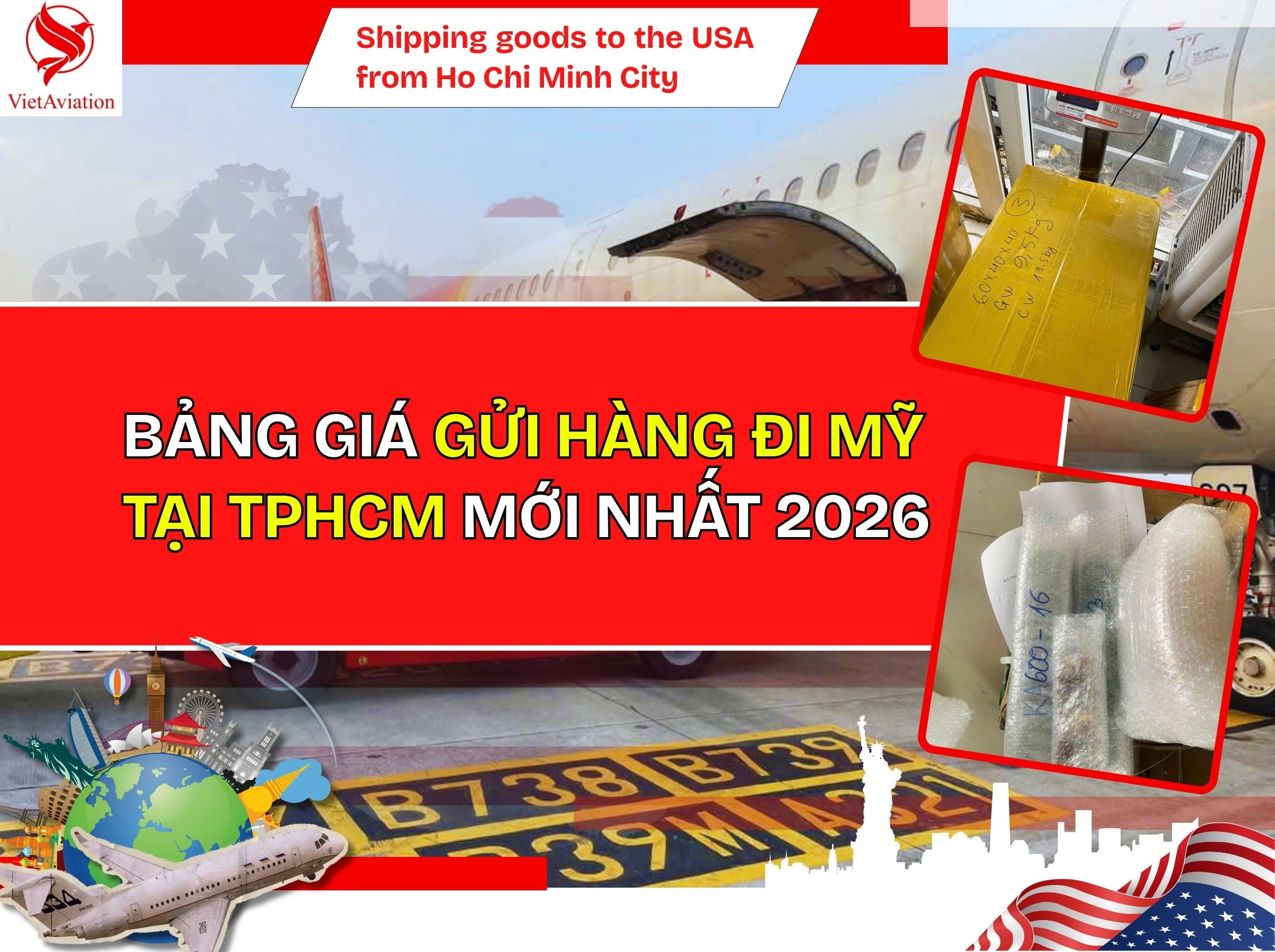 Bảng giá gửi hàng đi Mỹ tại TPHCM 2026