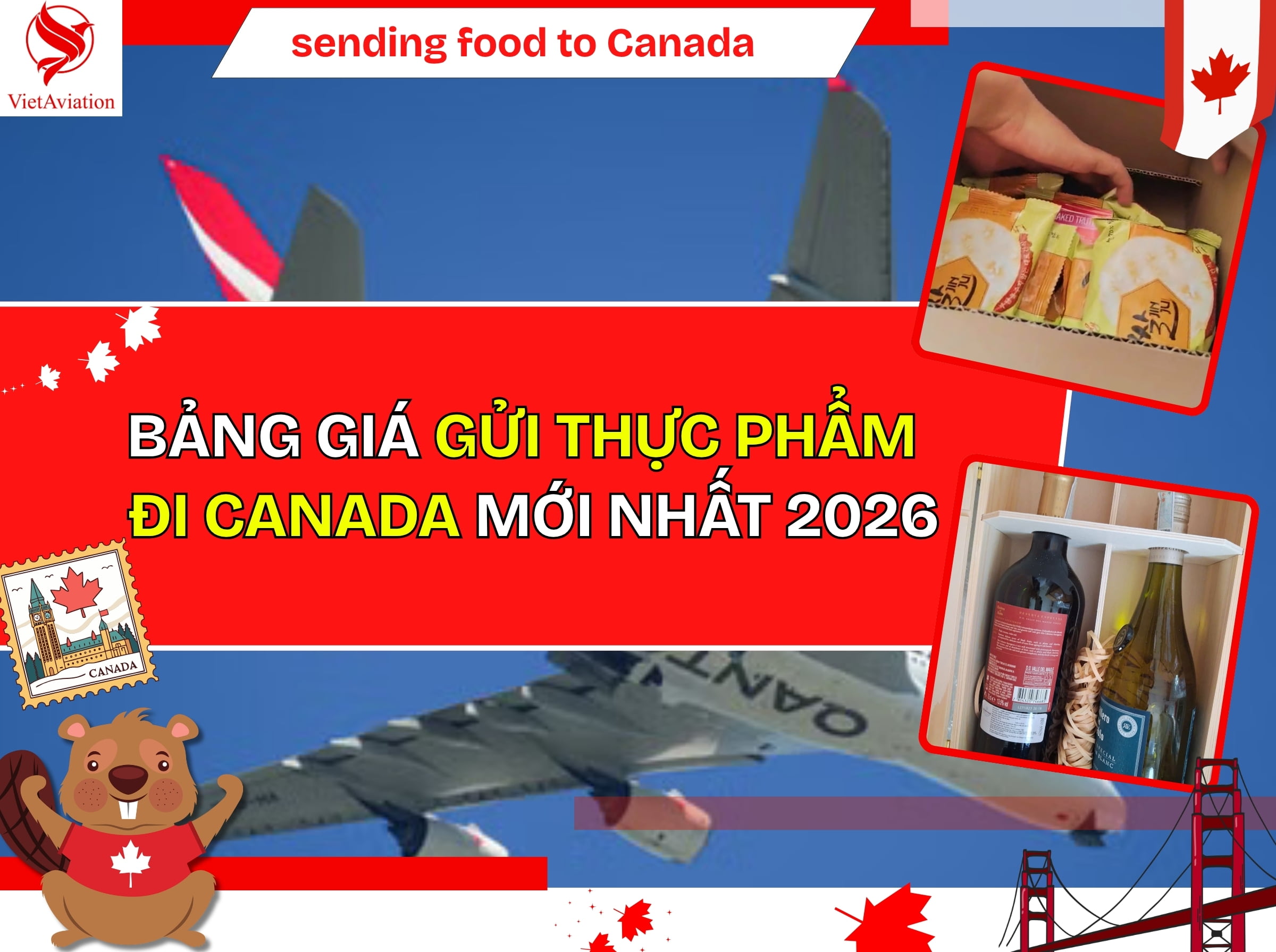 Bảng giá gửi thực phẩm đi Canada