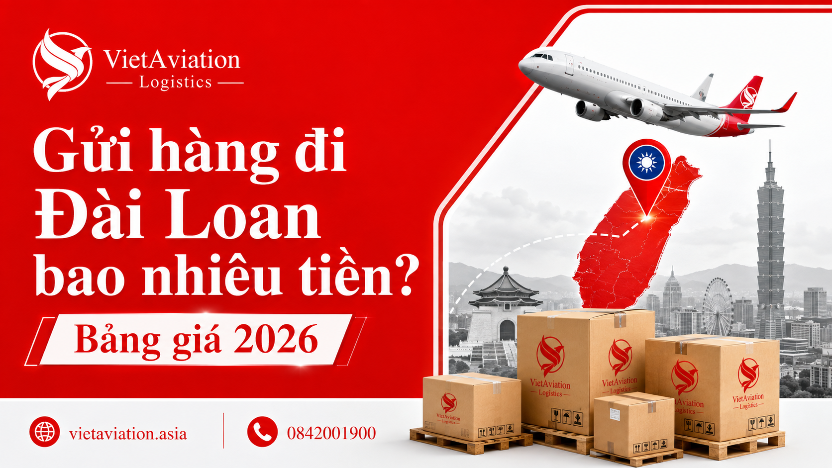 Gửi hàng đi Đài Loan bao nhiêu tiền? Bảng giá 2026