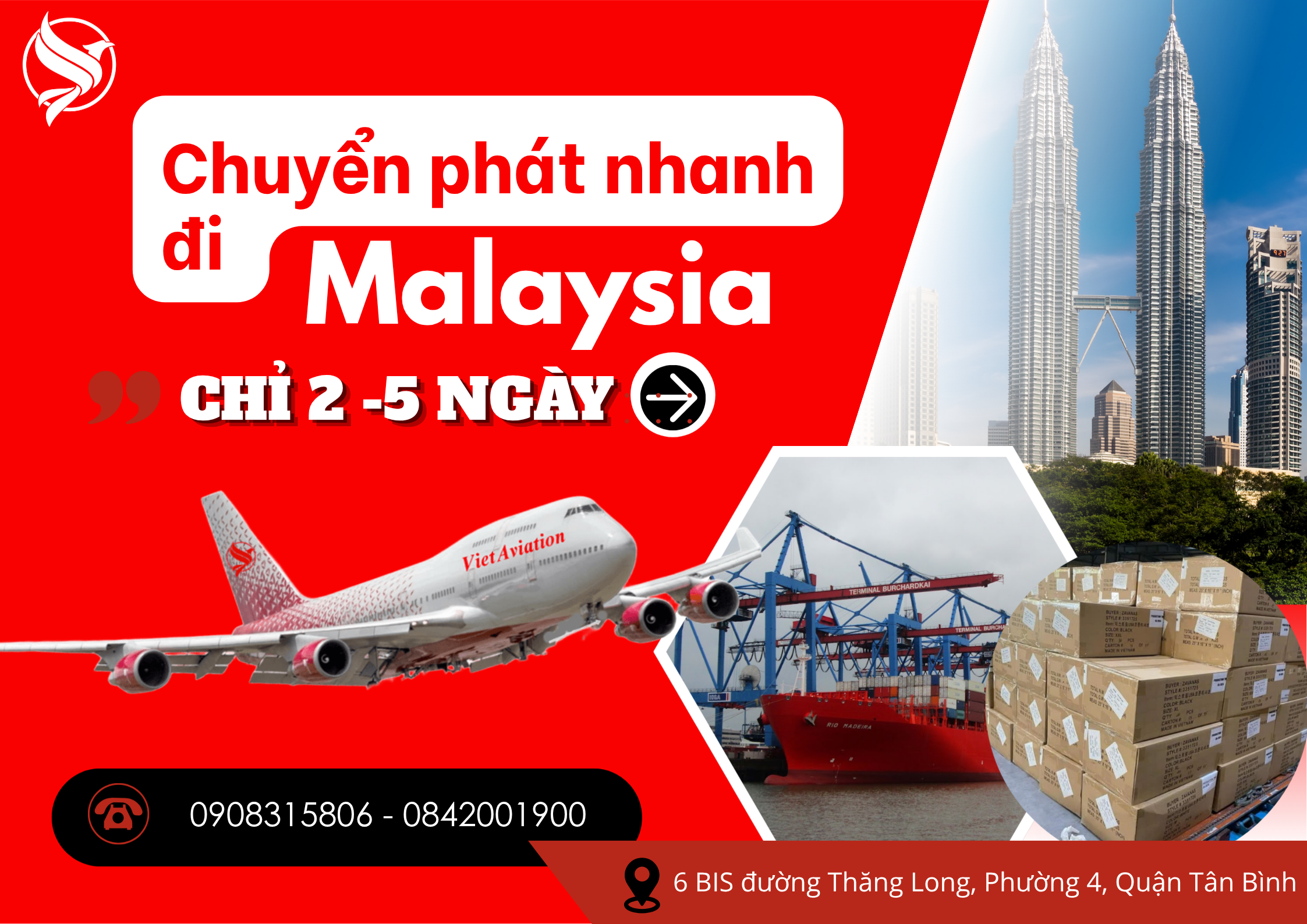 Chuyển phát nhanh đi Malaysia hỏa tốc, chỉ 2 – 5 ngày. Giá rẻ