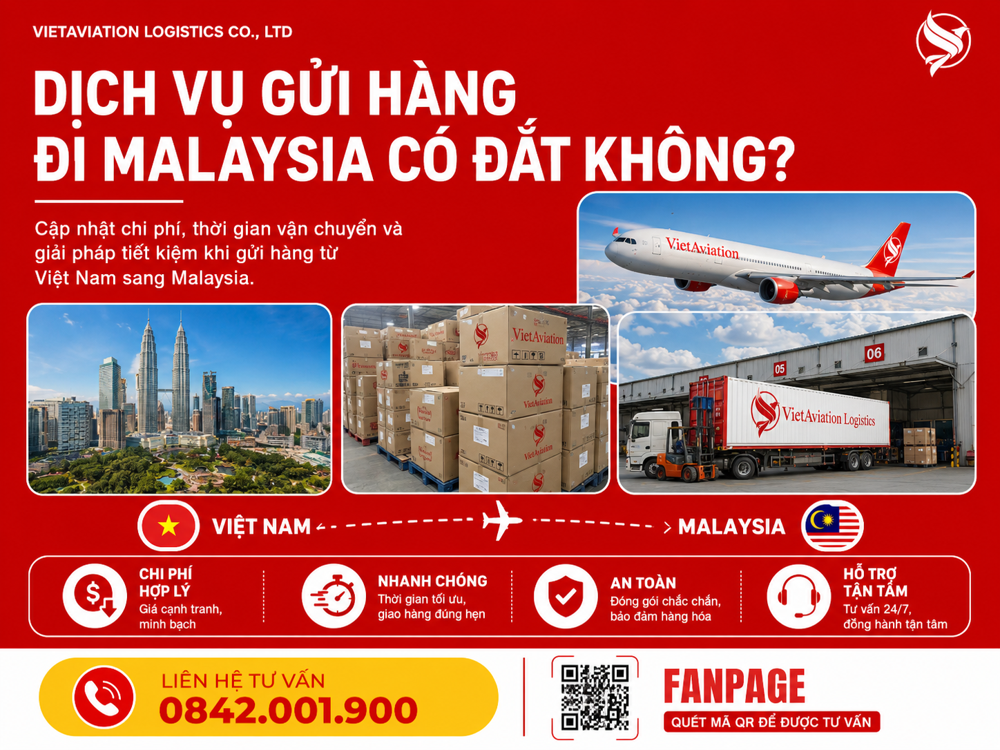 Dịch vụ gửi hàng đi Malaysia có đắt không? – VietAviation Giải đáp 2026