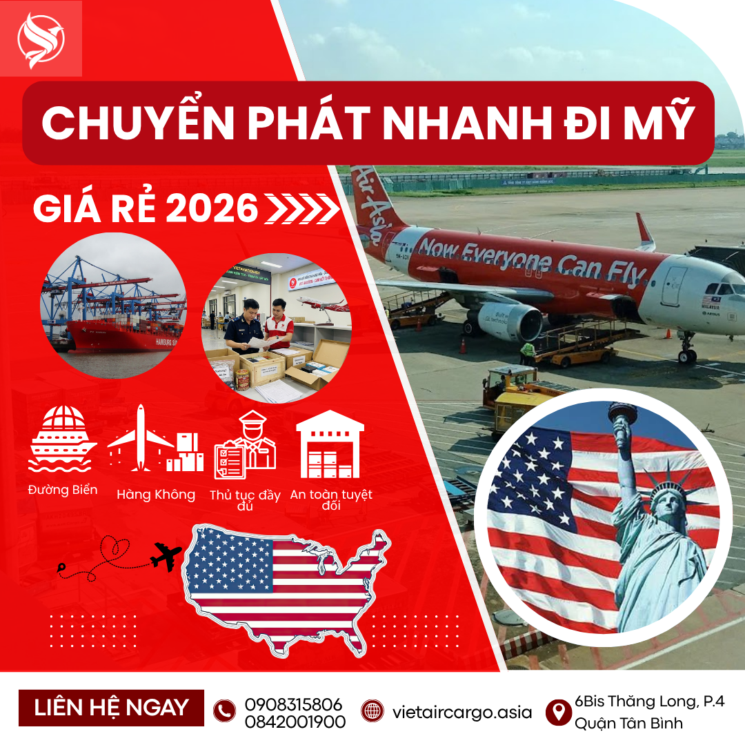 Chuyển phát nhanh đi Mỹ, bao trọn gói thủ tục và giấy tờ
