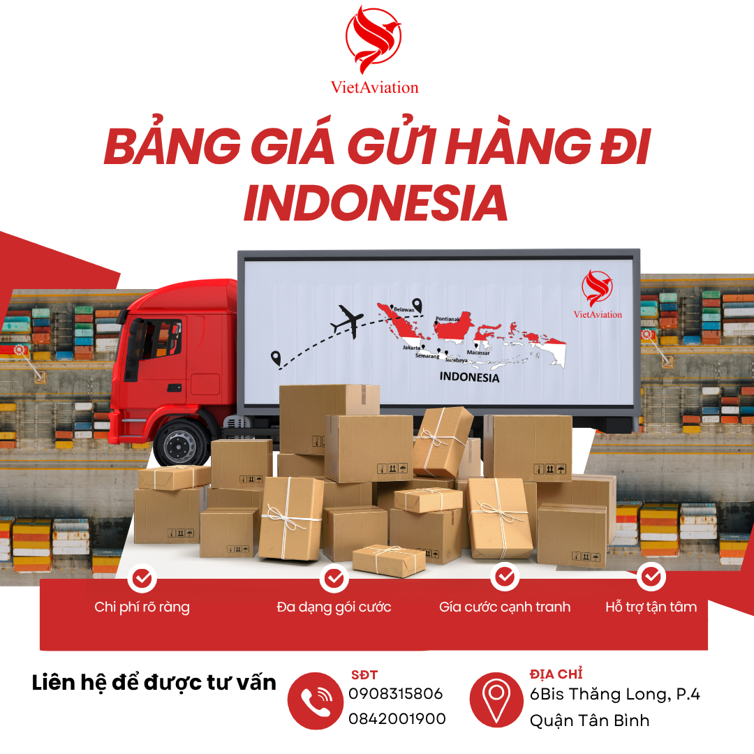 bảng giá gửi hàng đi indonesia