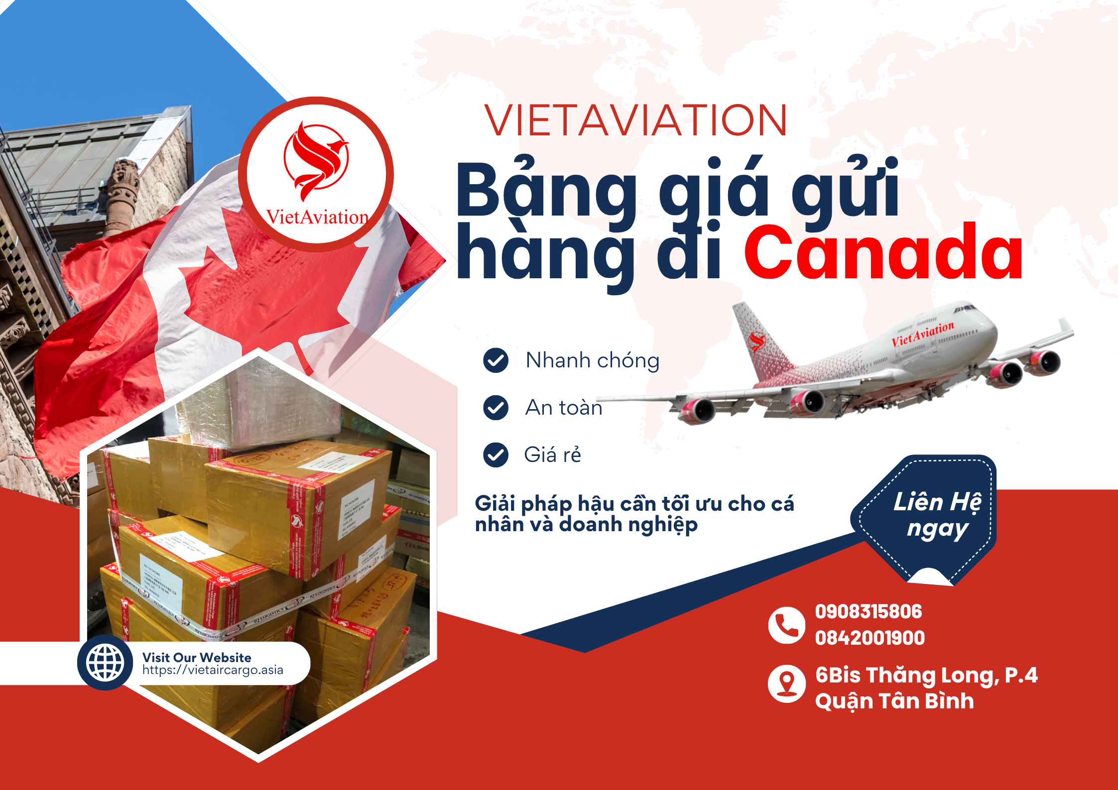 bảng giá gửi hàng đi canada