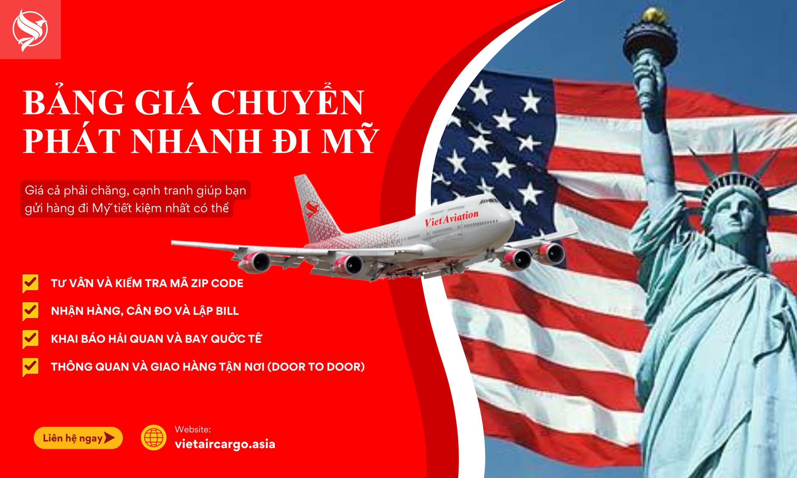 Dịch vụ gửi hàng đi Mỹ cùng VietAviation Nhanh chóng, an toàn