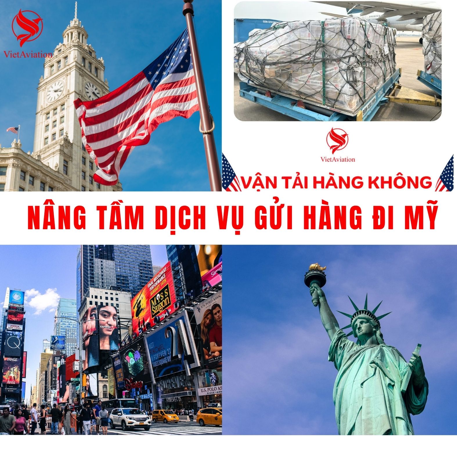 GỬI HÀNG ĐI MỸ NHANH CHÓNG TẠI VIETAVIATION