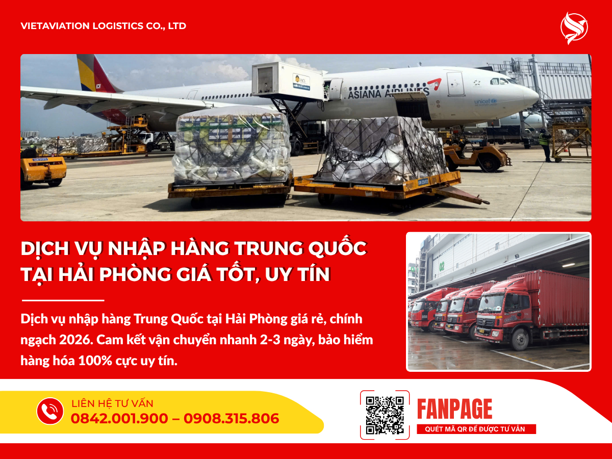 Dịch vụ nhập hàng Trung Quốc tại Hải Phòng giá tốt, uy tín