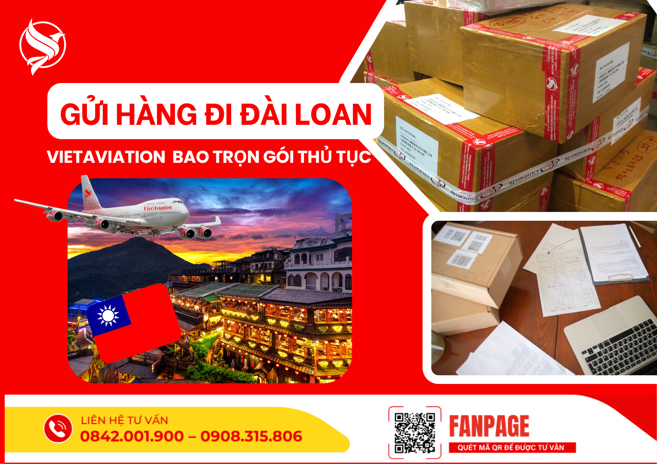 Gửi hàng đi Đài Loan, bao trọn gói thủ tục 2026