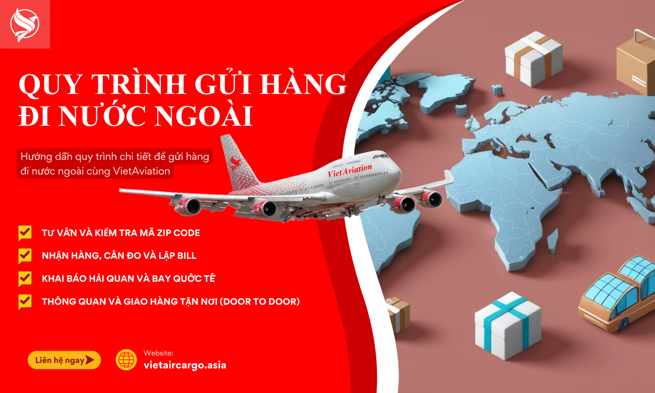 quy trình gửi hàng đi nước ngoài