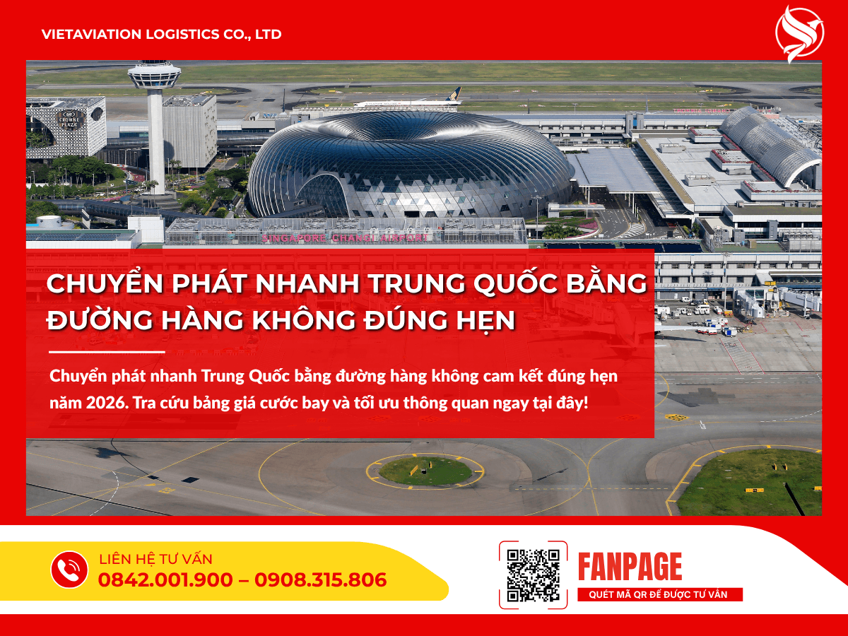 Chuyển phát nhanh Trung Quốc bằng đường hàng không đúng hẹn