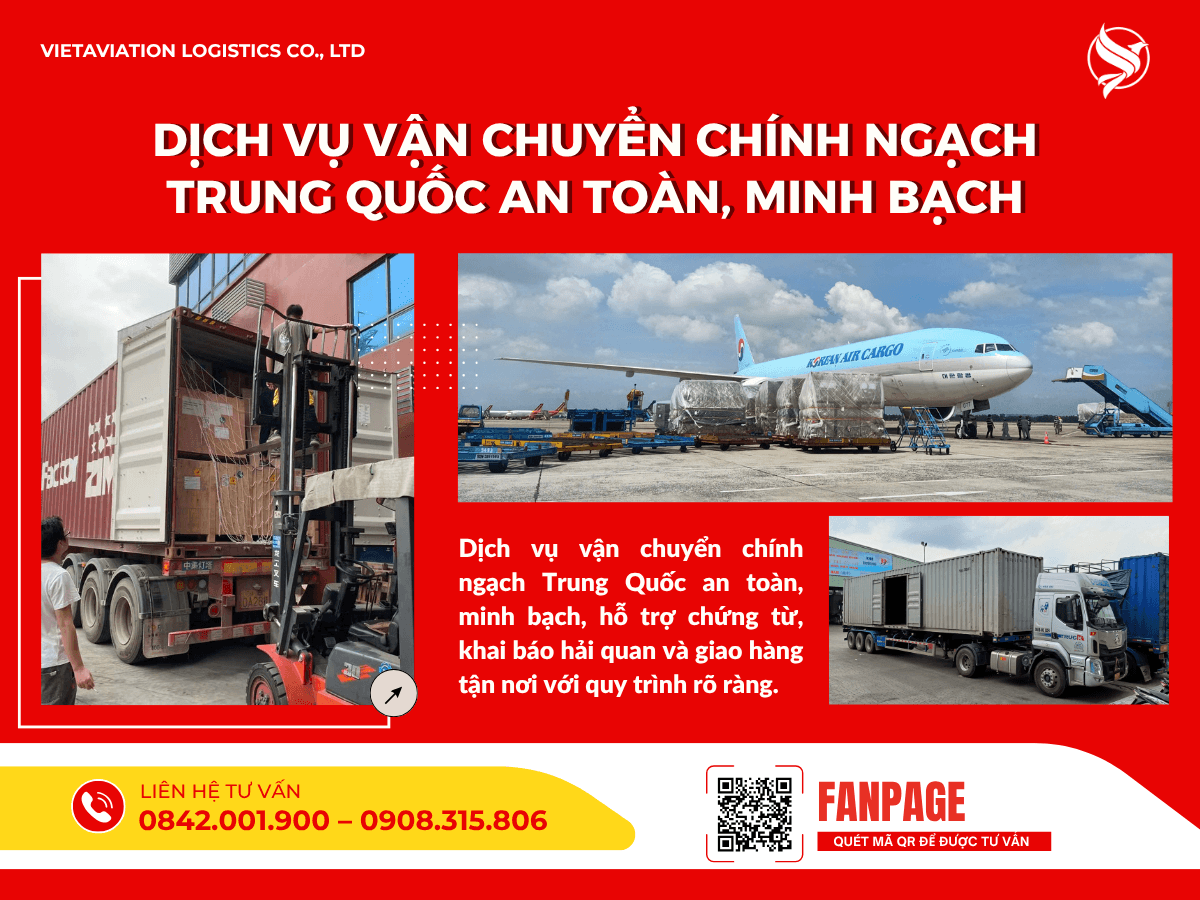 Dịch vụ vận chuyển chính ngạch Trung Quốc an toàn, minh bạch