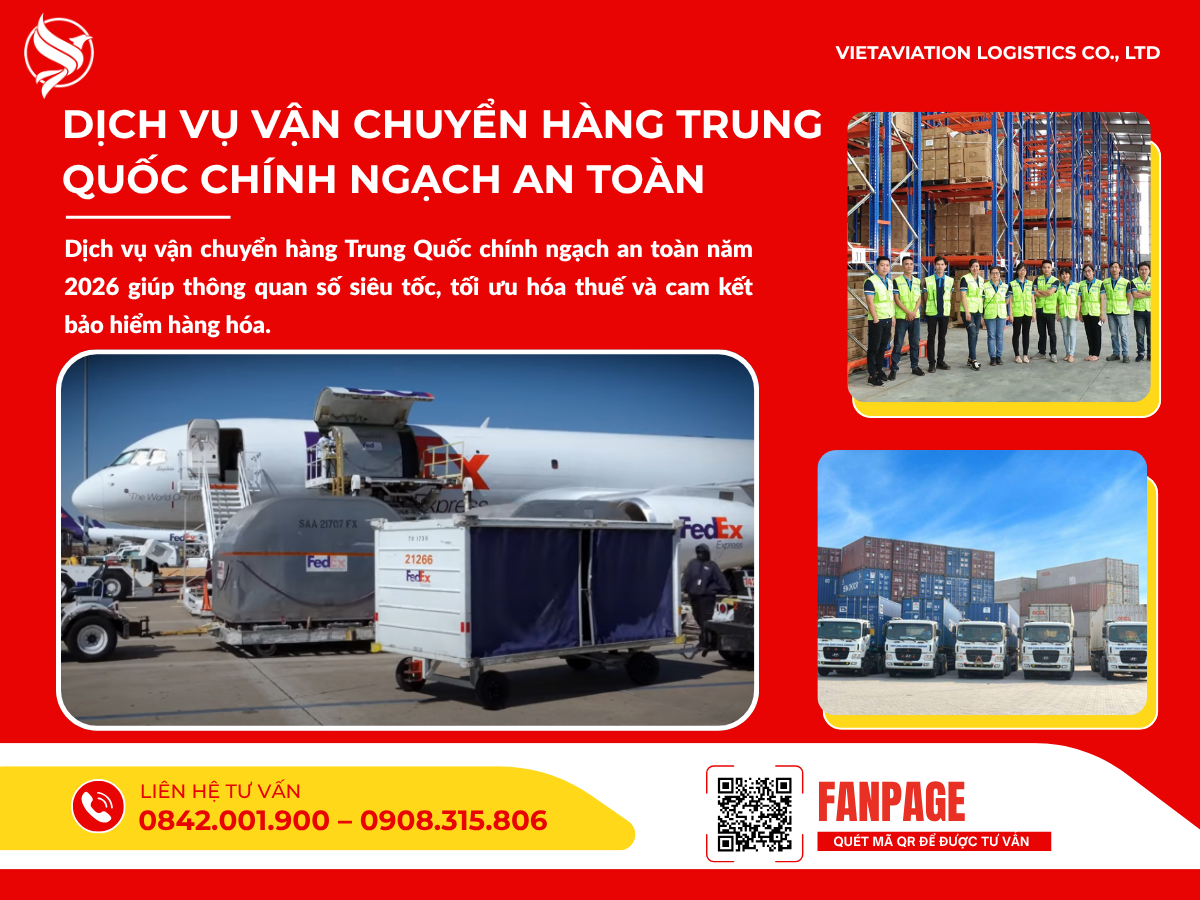 Dịch vụ vận chuyển hàng Trung Quốc chính ngạch an toàn