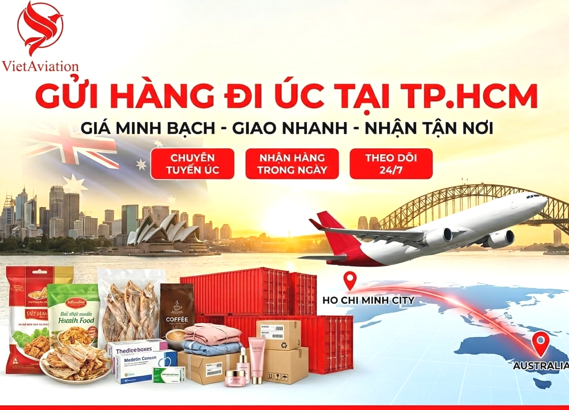 Gửi Hàng Đi Úc Tại TP HCM Giá Từ 130K+ Số Lượng Lớn