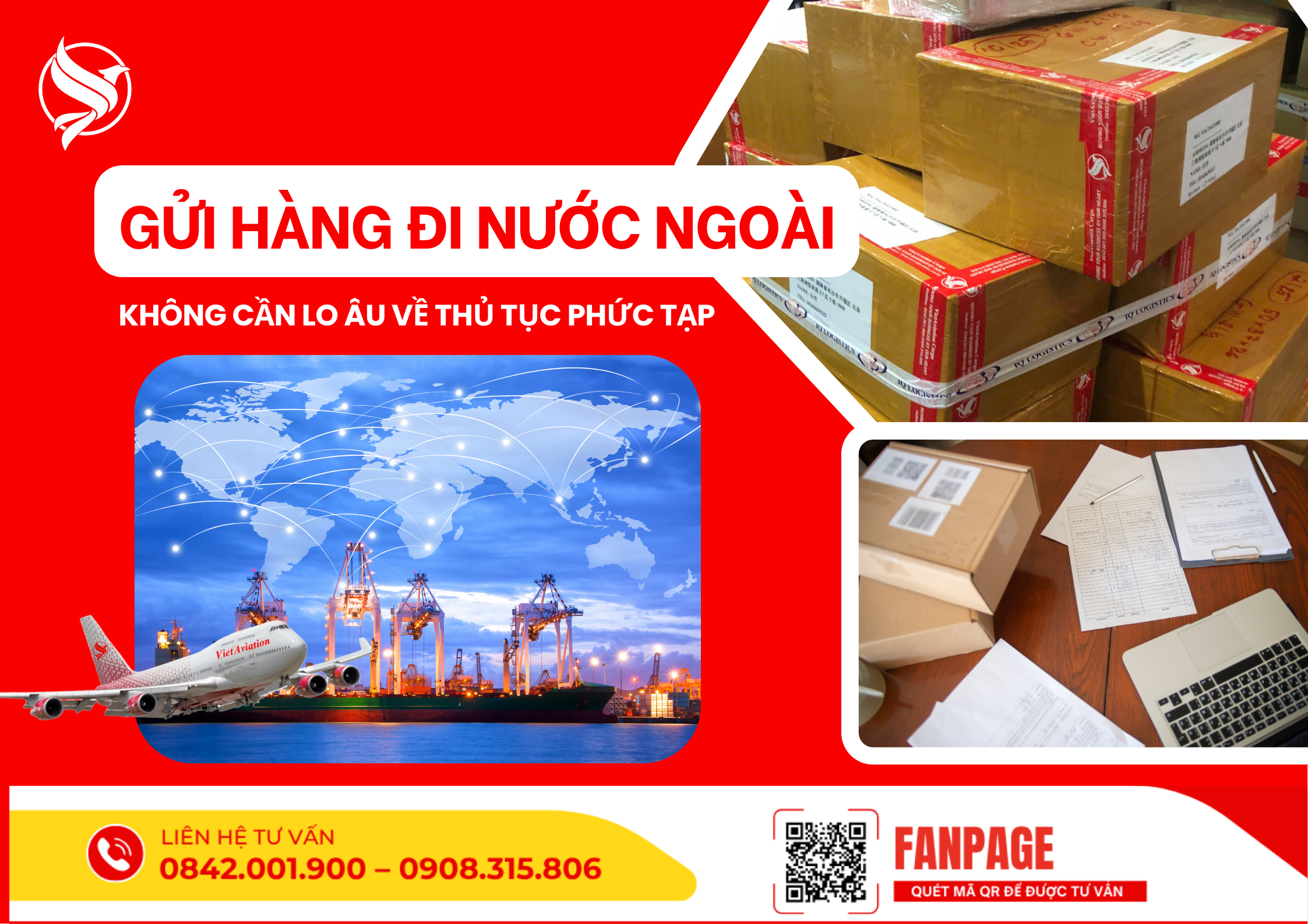 Gửi hàng đi nước ngoài, không cần lo âu về thủ tục phức tạp cùng VietAviation