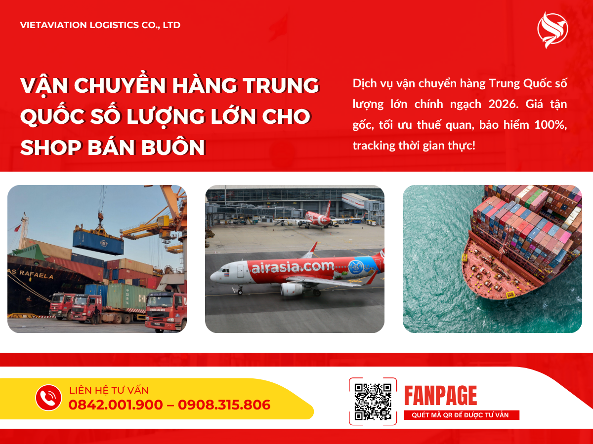Vận chuyển hàng Trung Quốc số lượng lớn cho shop bán buôn