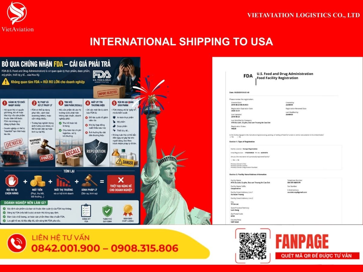 International shipping to USA